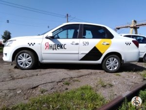 Datsun on Do брендирование Яндекс такси для Армавира