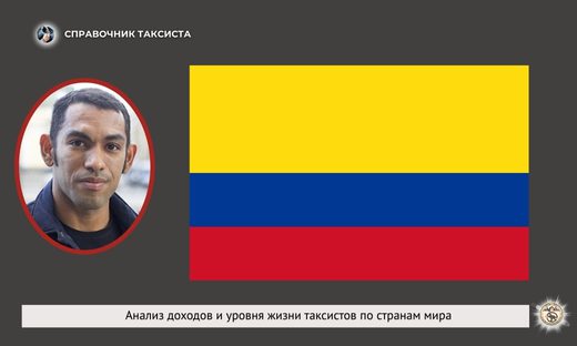 Колумбия, такси, статистика, доходы, расходы водителя
